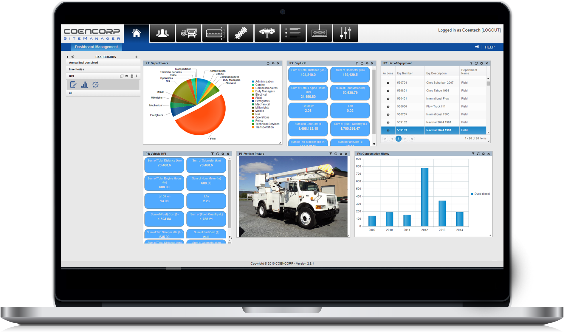 Fuel Maintenance PM Management AVL System Vehicle GPS Solutions